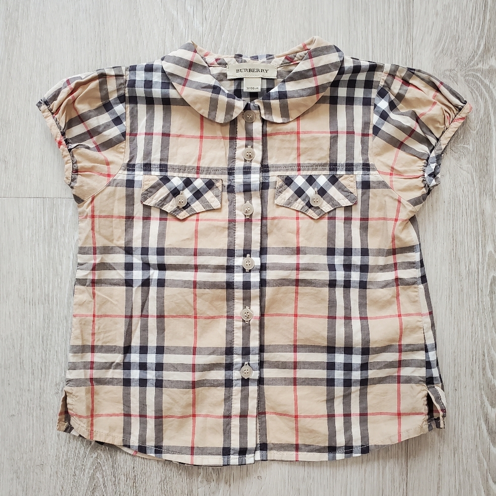 Burberry Girls (3YR) Plaid Button Shirt